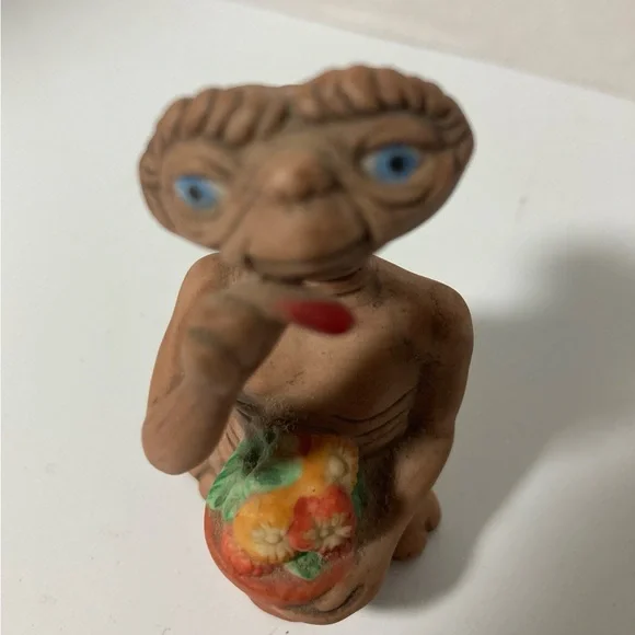 Vintage Avon Ceramic 1984 ET Figure Extra Terrestrial Flowers Mini 2.5” Figurine - Picture 5 of 6
